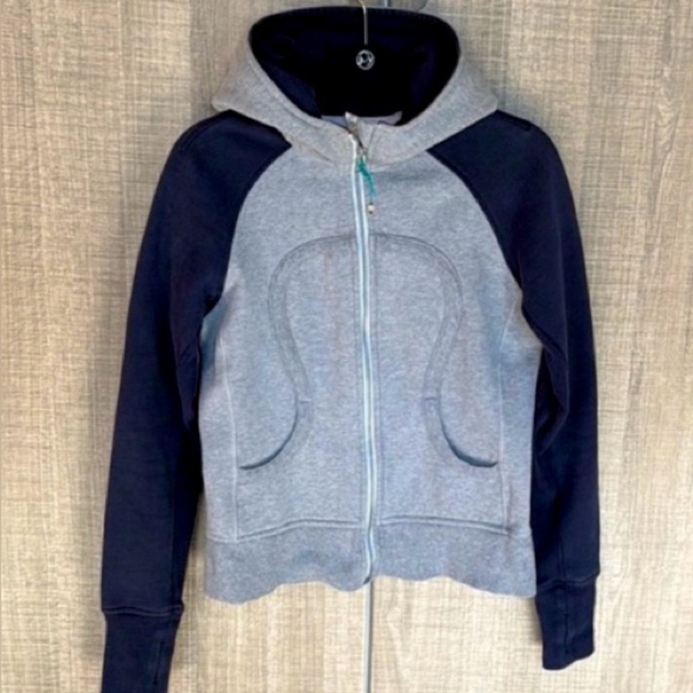 lululemon athletica Grey and Black Full-Zip Hooded Jacket